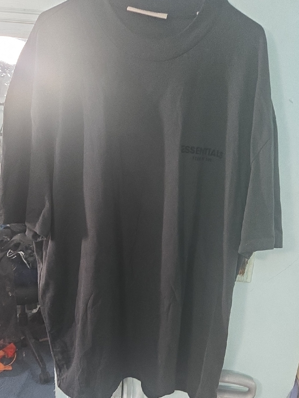 Essentials Black Short Sleeve Logo Tee